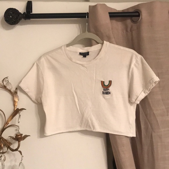 Happy Rainbow Cut off Tee 🌈 - Picture 1 of 6